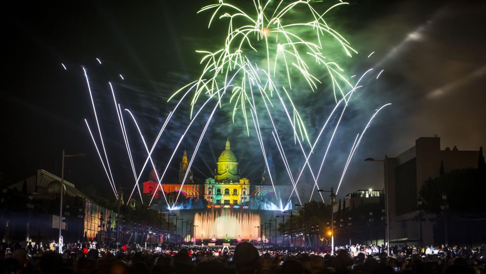 Barcelona, fiestas la Mercé, piromusical en plaza España - Blog
